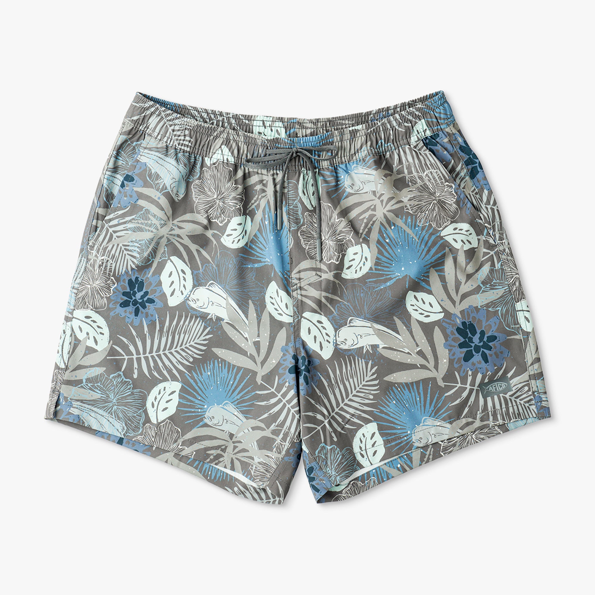 Strike Printed Swim Trunks | Charcoal – AFTCO