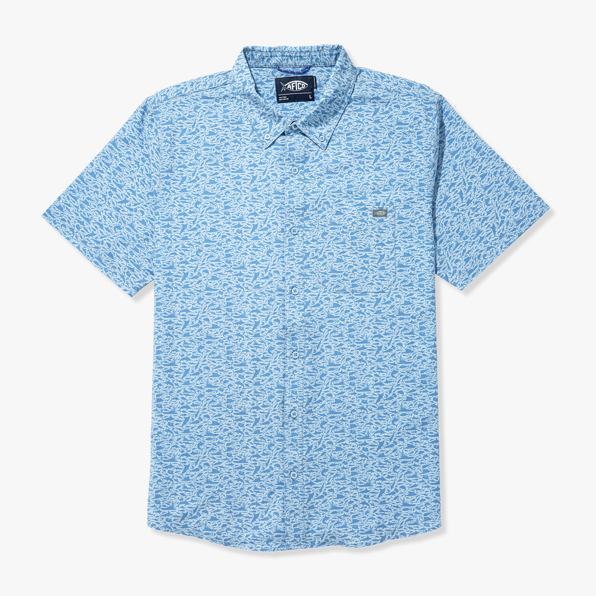 Boatbar Printed Button Down Fishing Shirt | Seaside – AFTCO
