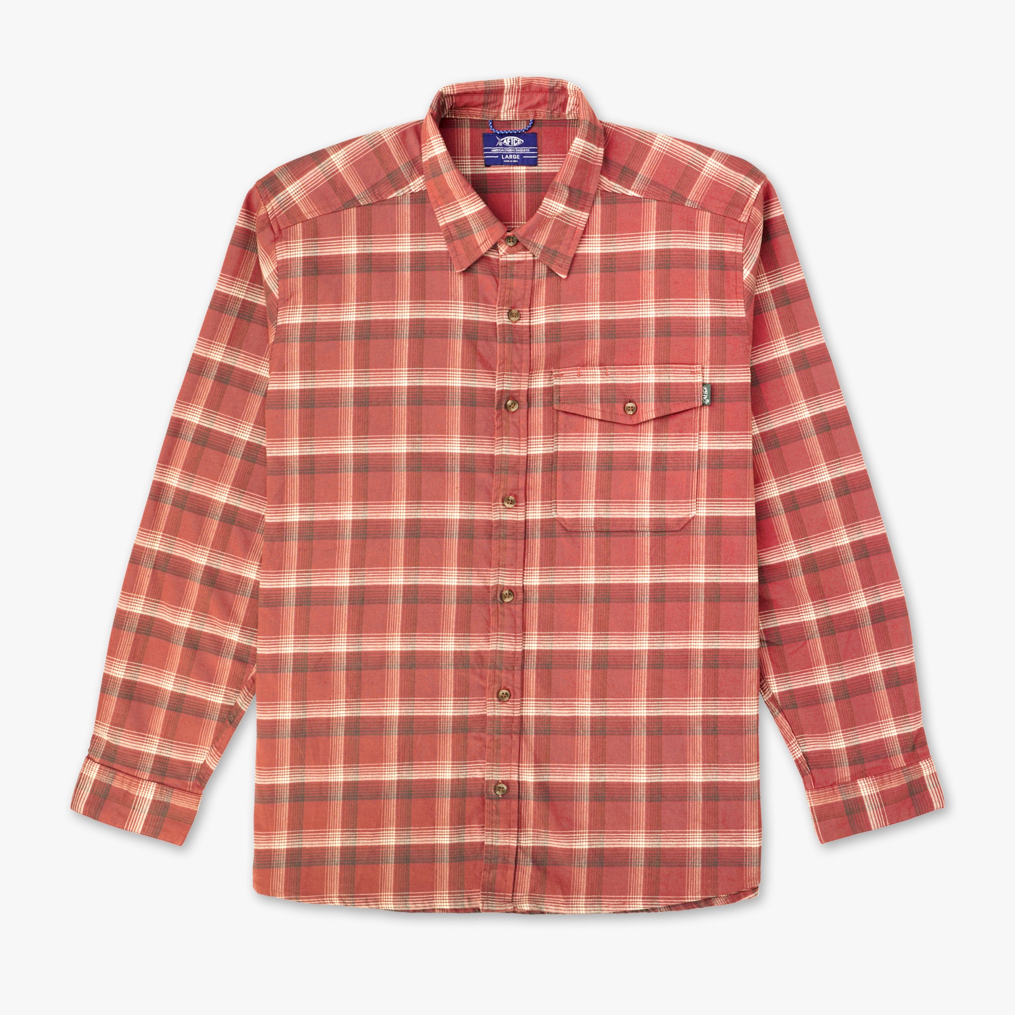 Lager LS Flannel Shirt – AFTCO