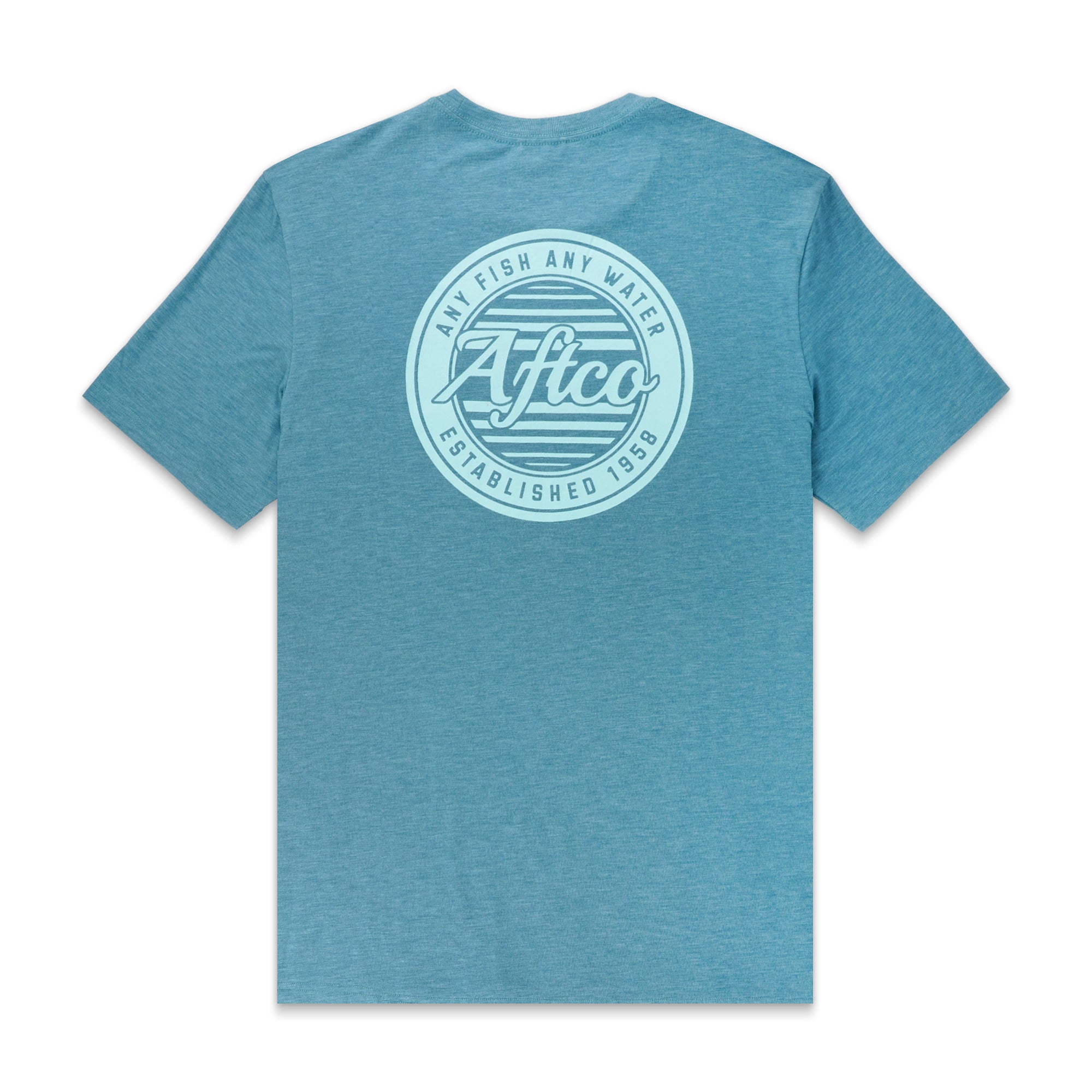 AFTCO Ocean Bound UPF SS Shirt - Arctic Heather Small