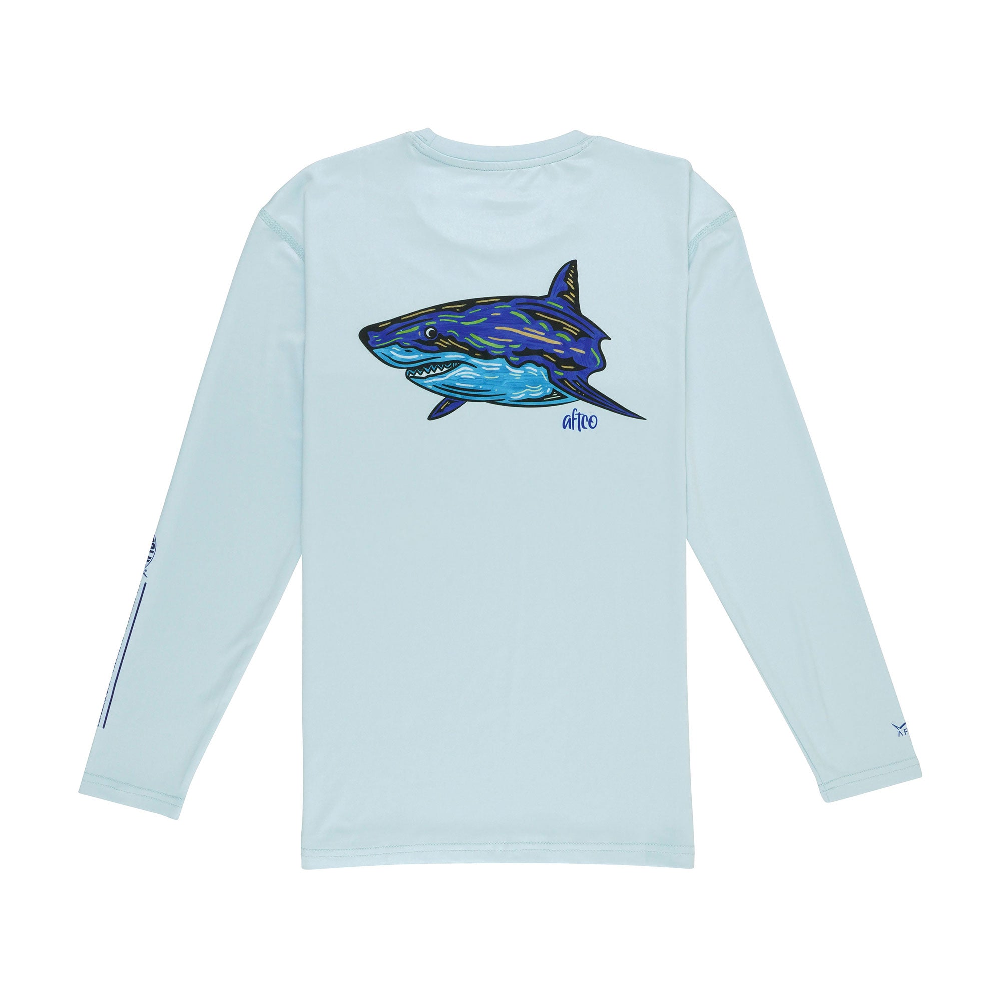 AFTCO Boys Shark L/S Performance Shirt Mist / XL