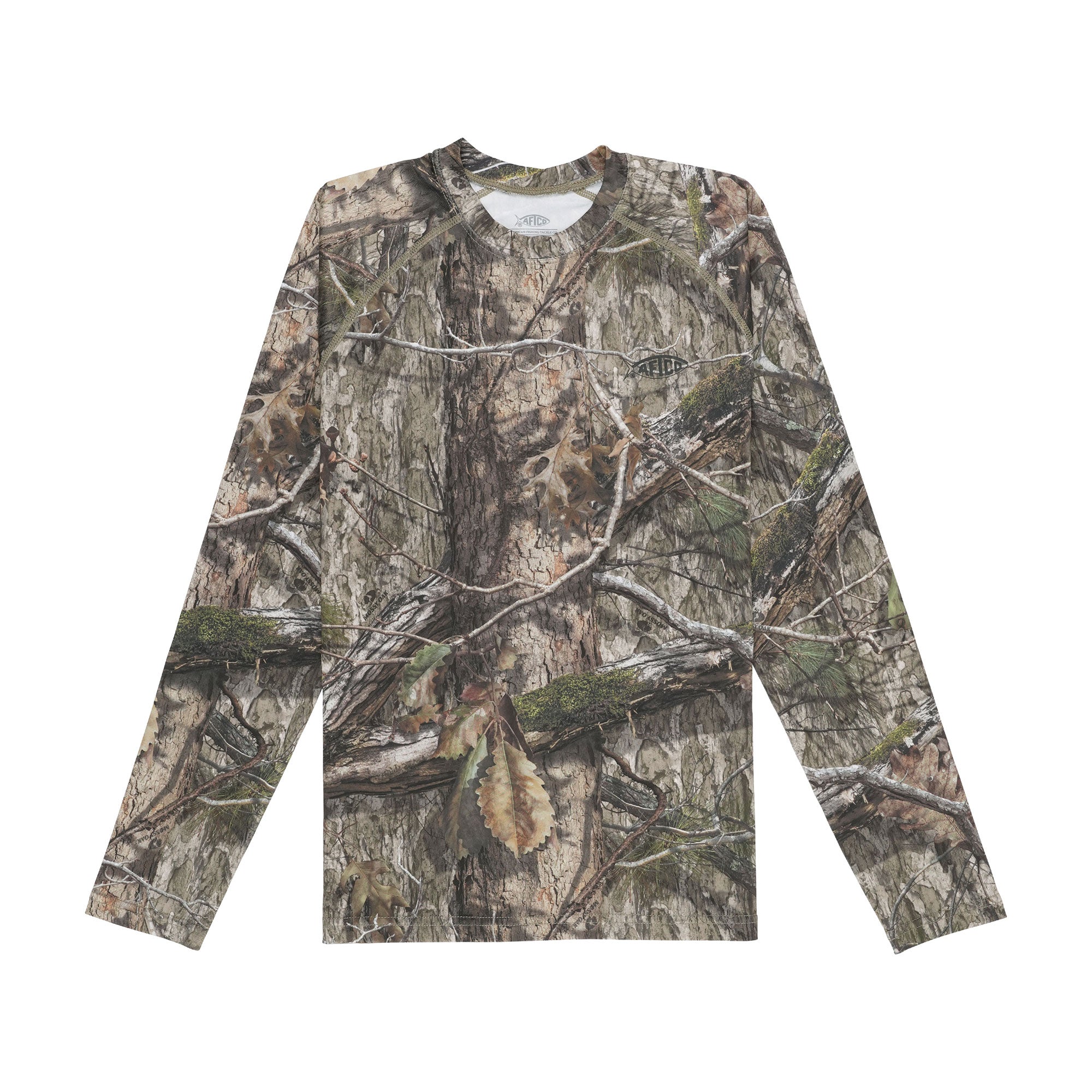 AFTCO Youth Mossy Oak Camo LS Performance Shirt Large