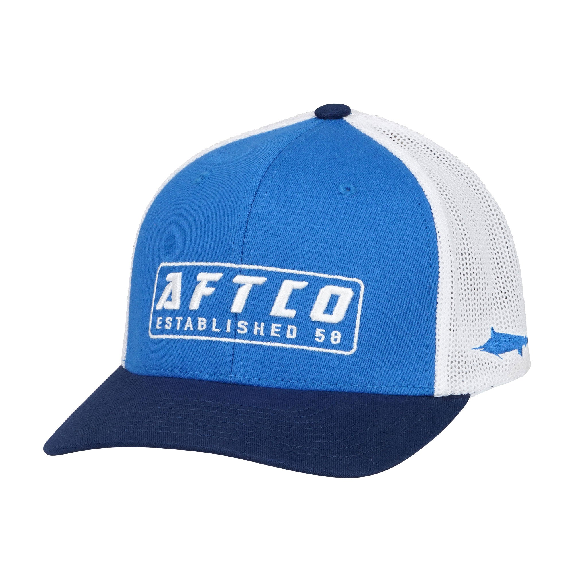 AFTCO Roller Flexfit Hat / Ocean Blue / L/XL