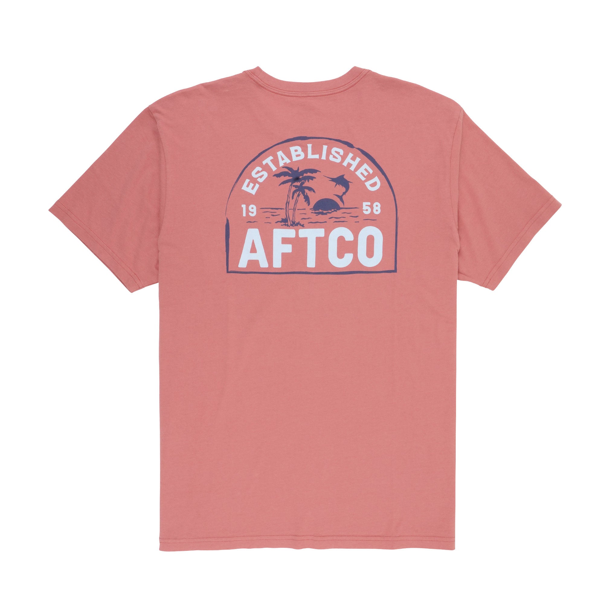 AFTCO Men's Vacation SS T-Shirt - Brick - L