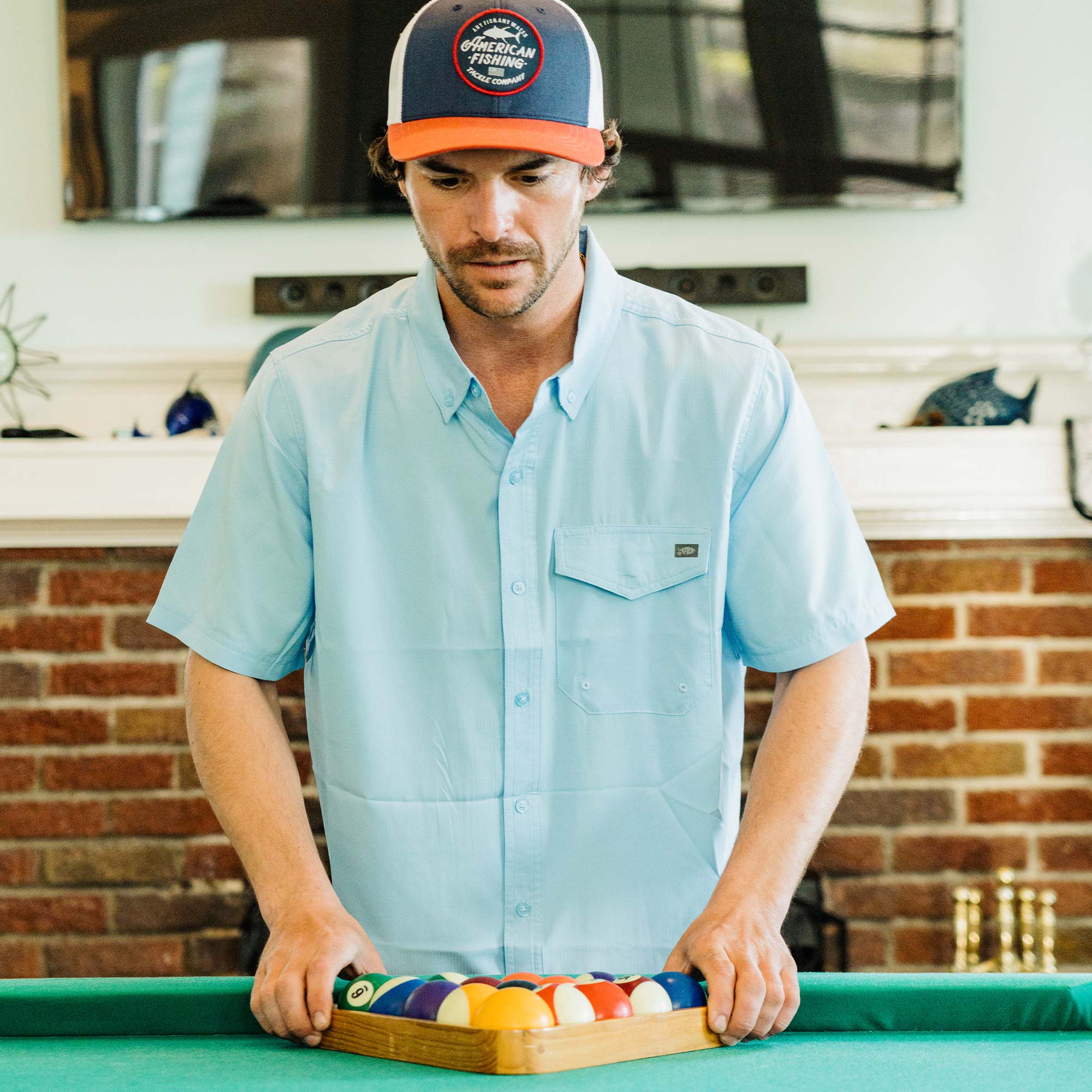 SHOOT playmoTシャツMニューメタルバンド Palomar SS Vented Fishing Shirt | AFTCO