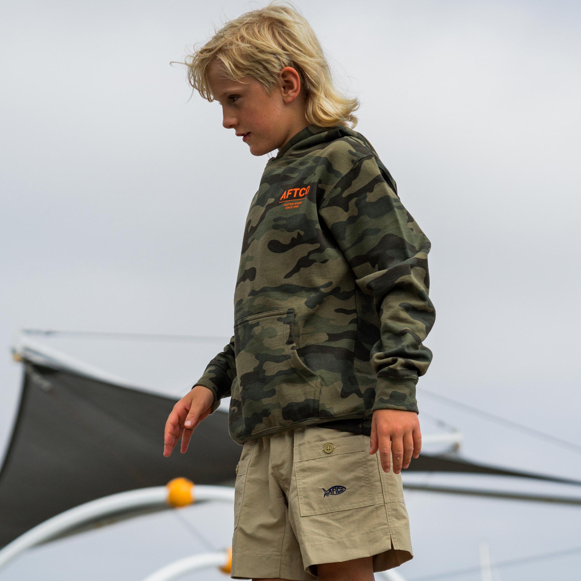 Youth Radar Camo Pullover Hoodie | AFTCO