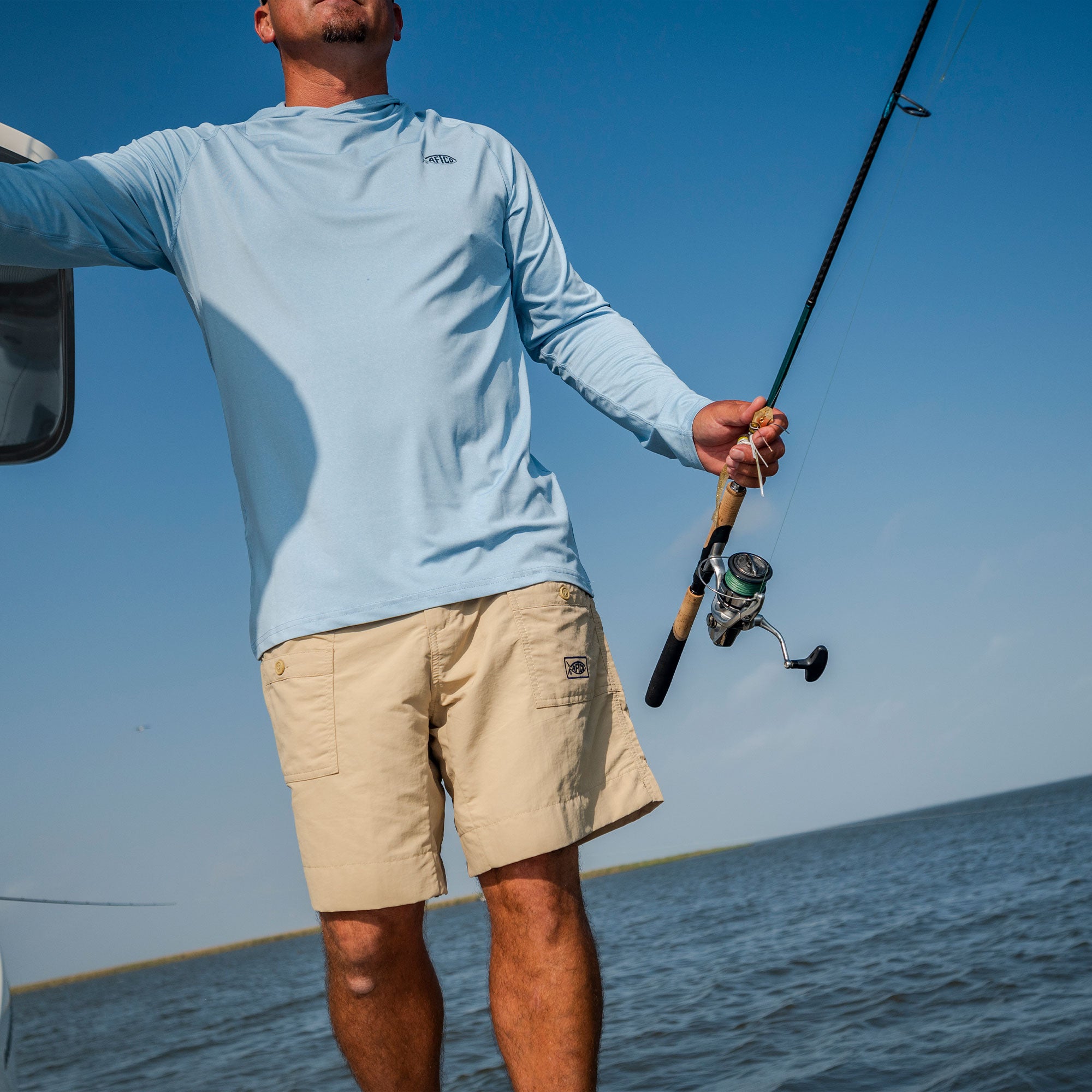 Original Mens Fishing Shorts Long - Classic Colors - AFTCO