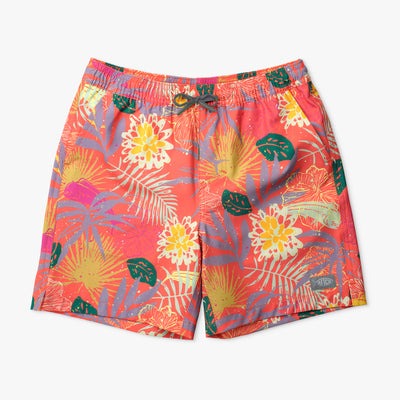 Youth Strike Printed Swim Shorts | Coral