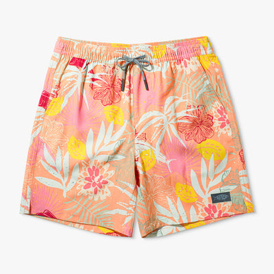 Youth Strike Printed Swim Shorts | Coral
