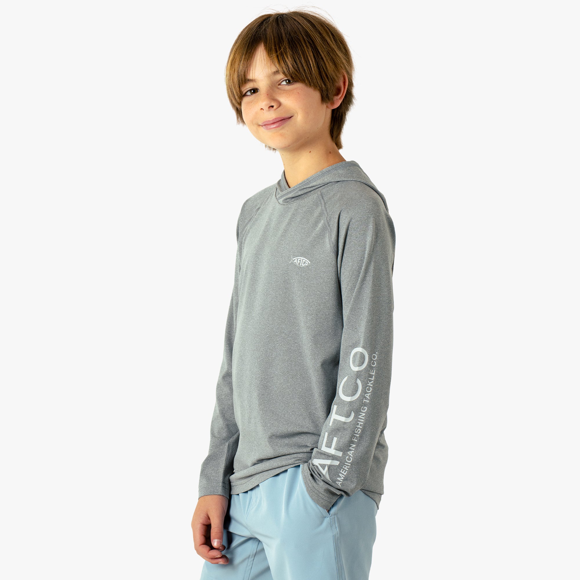 Youth Samurai Hood Performance LS Shirt – AFTCO