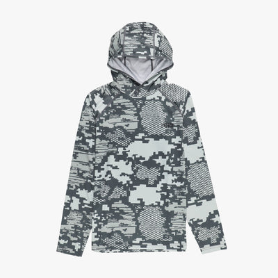 Youth Tactical Camo Hooded LS Performance Shirt