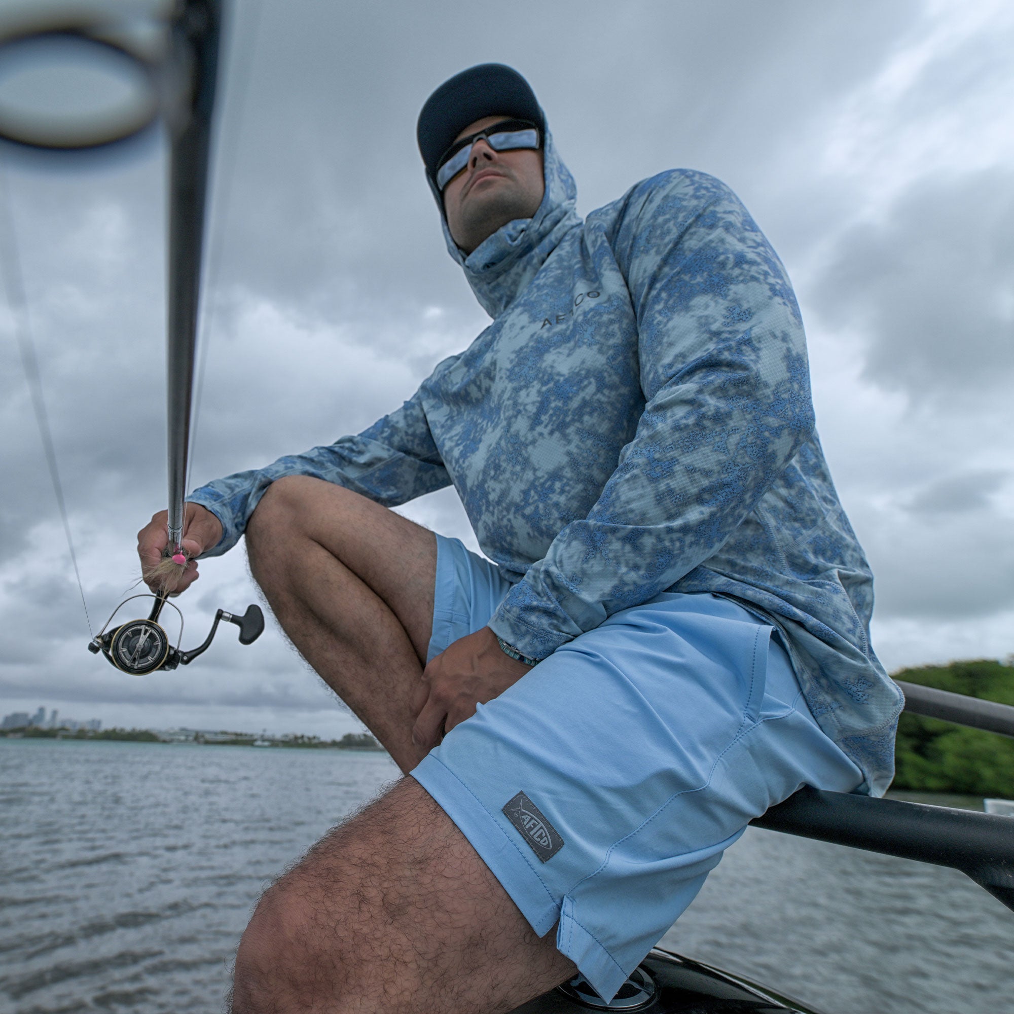 アフトコ　AFTCO　ストライクスイムショーツ　Sサイズ　グレー　美品　釣り Strike Swim Shorts – AFTCO