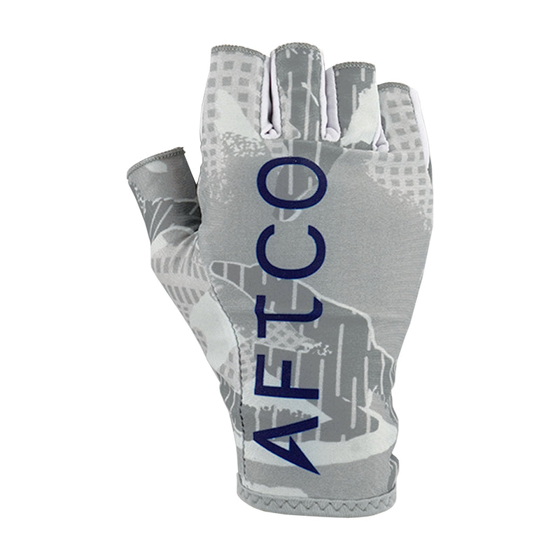 AFTCO Solblok Gloves / Gray Camo / XL
