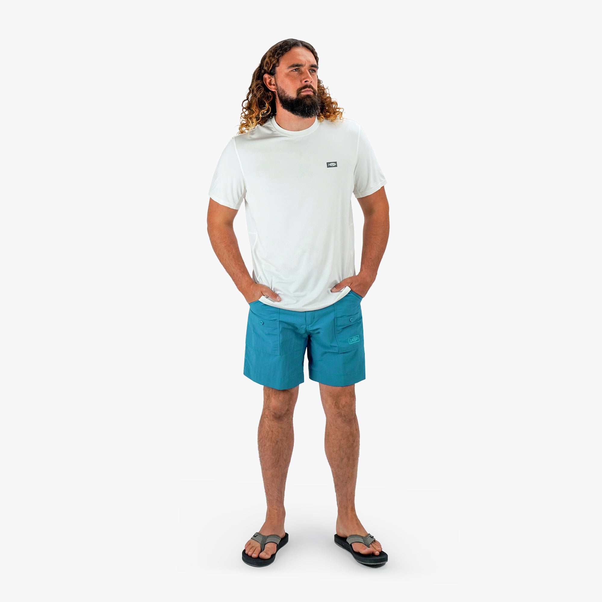 Original Mens Fishing Shorts Long - Classic Colors - AFTCO