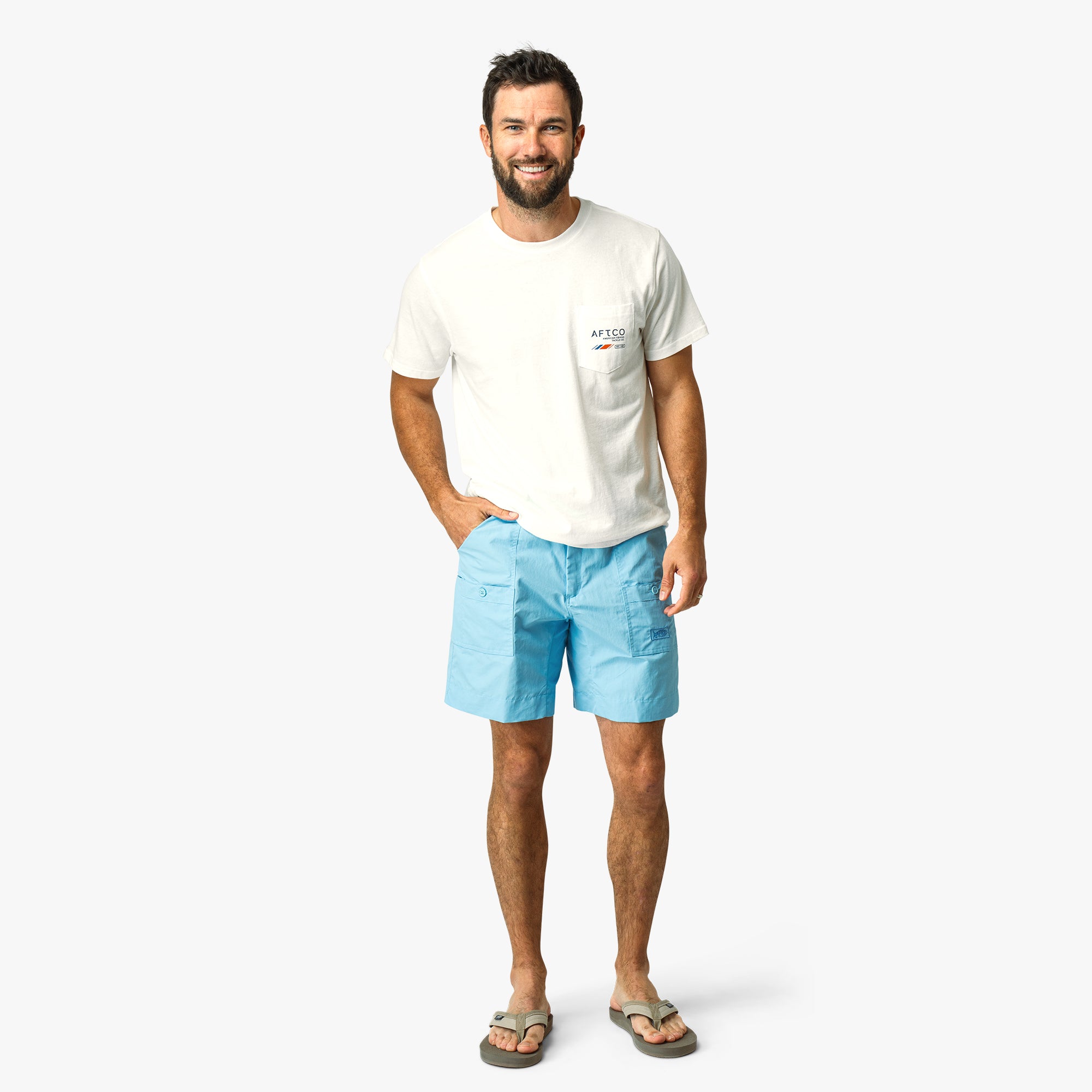 Original Mens Fishing Shorts Long - Classic Colors - AFTCO