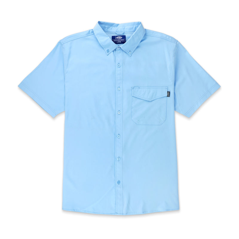 Palomar Short Sleeve Vented Fishing Shirt for Men Airy Blue / Large