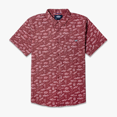 Boatbar SS Button Down Shirt | Brick