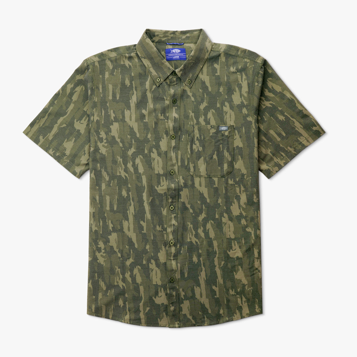 Sorbtek Logo Boatbar Printed Button Down Fishing Shirt | Quiet Tide