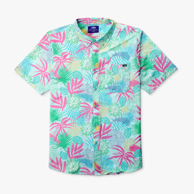Boatbar SS Button Down Shirt | Olive Current Camo