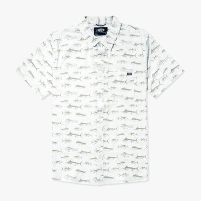 Boatbar SS Button Down Shirt | White