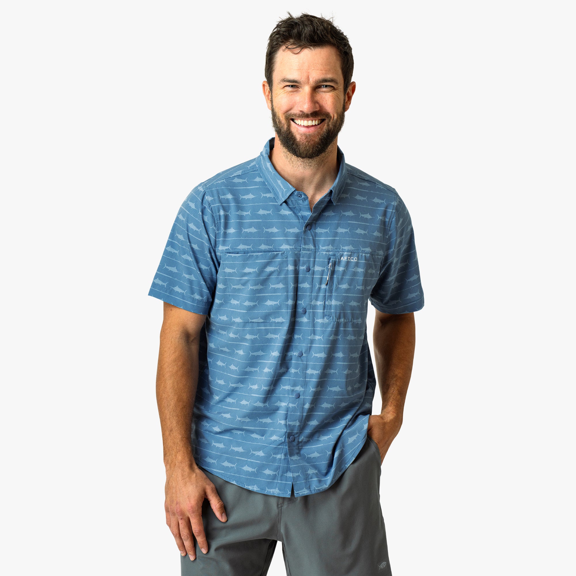 Seabreeze Short Sleeve Button Down Shirt | AFTCO