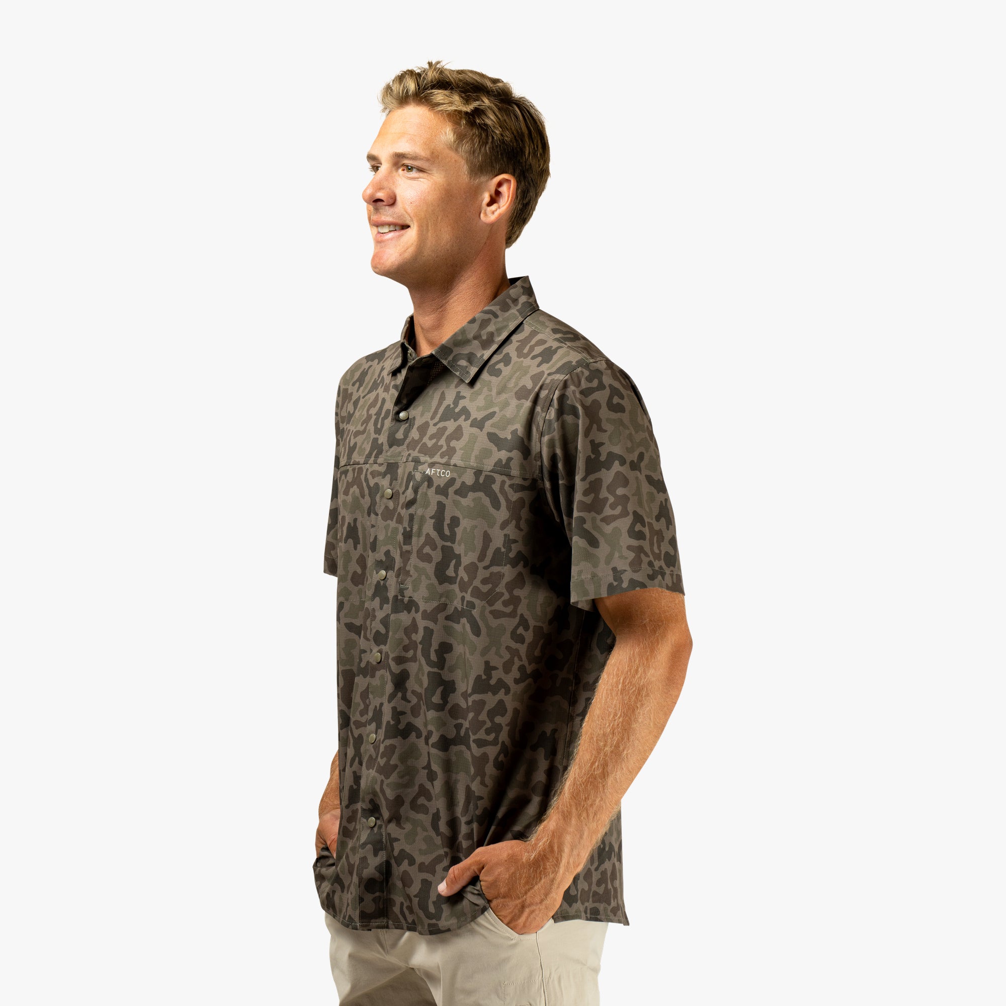 Seabreeze Short Sleeve Button Down Shirt | AFTCO