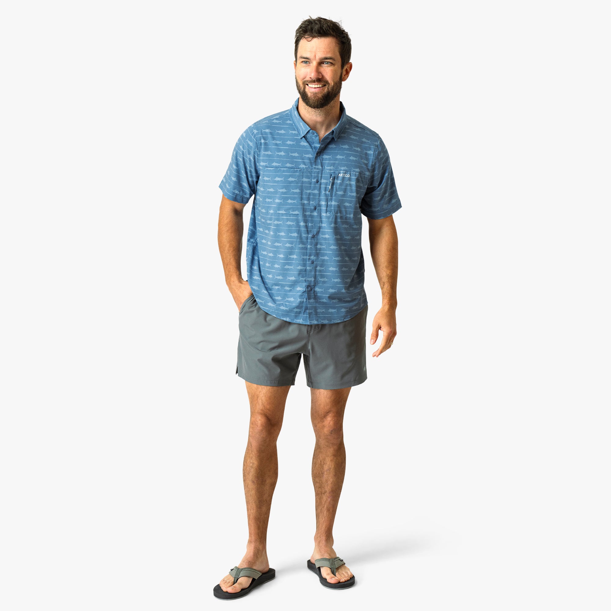 Seabreeze Short Sleeve Button Down Shirt | AFTCO