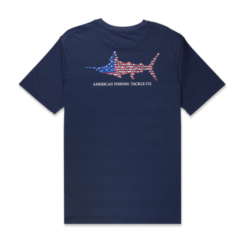 Jigfish Americana SS Sun Protection Shirt | AFTCO / Naval / S