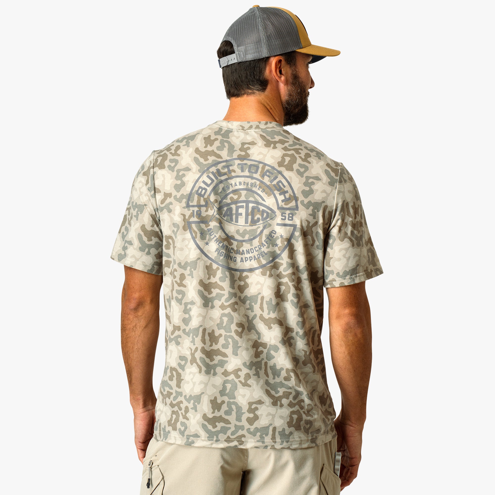 Ocean Bound Printed Short Sleeve Fishing Shirts | AFTCO