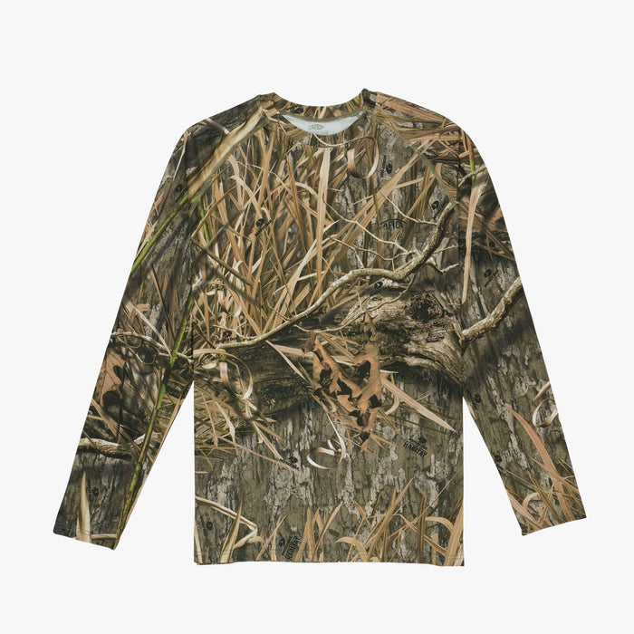 AFTCO Mossy Oak Camo LS Performance Shirt - Shadow Grass Habitat