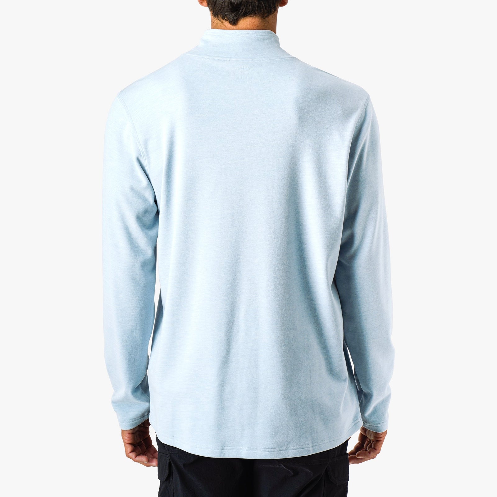 Pull à manches longues avec fermeture éclair 1/4 pour homme
