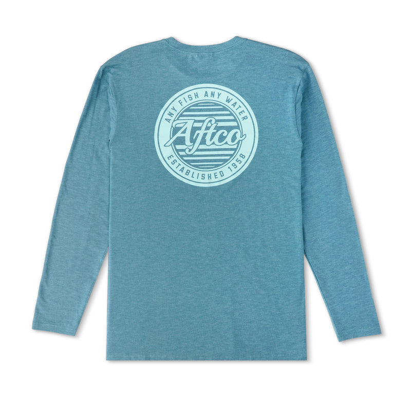 Ocean Bound LS UV Protection Fishing Shirts | AFTCO / Arctic Heather / 2x