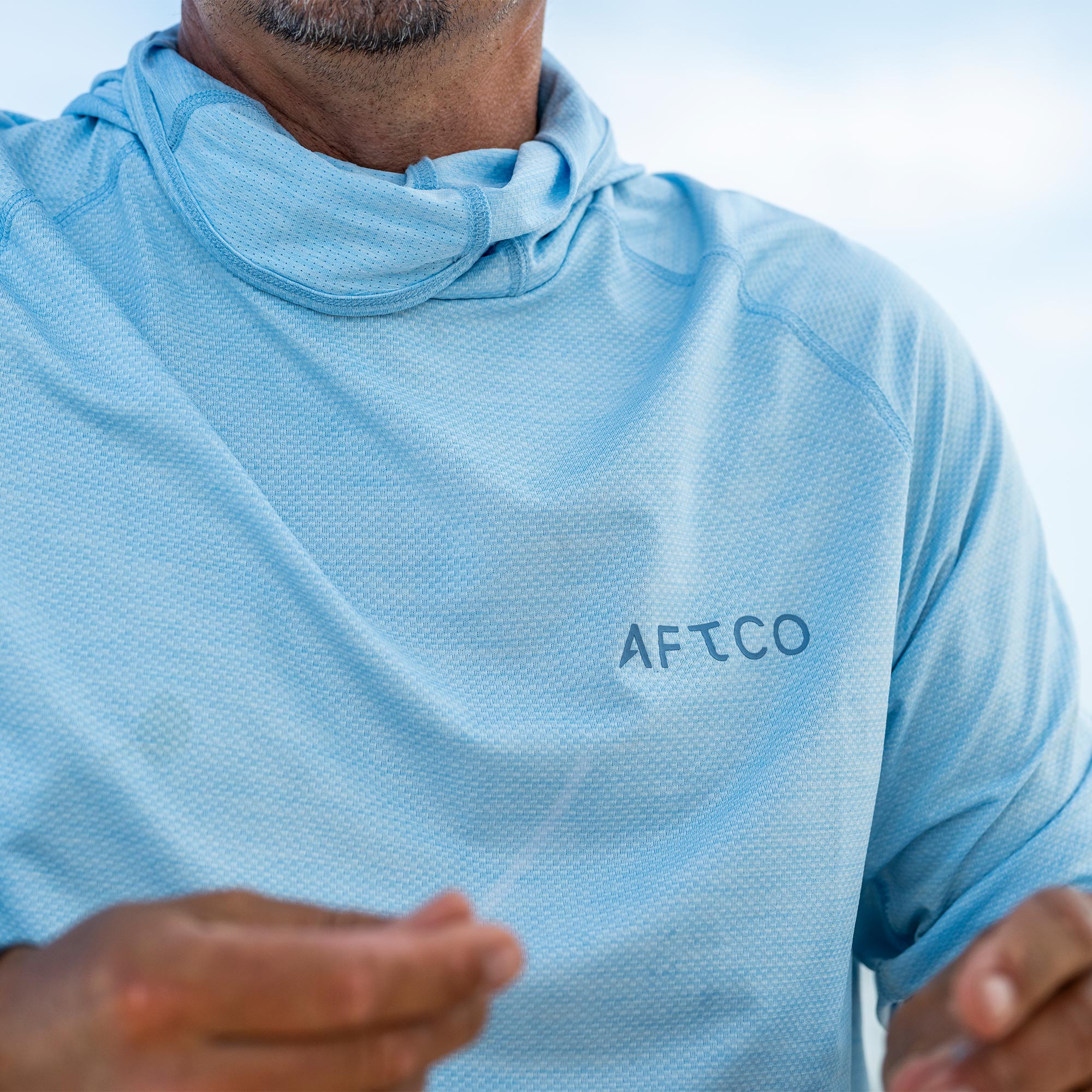 【DISCERNMENT】Face Wind Hood Shirt Adapt Tactical Phase Change Performance Shirt – AFTCO