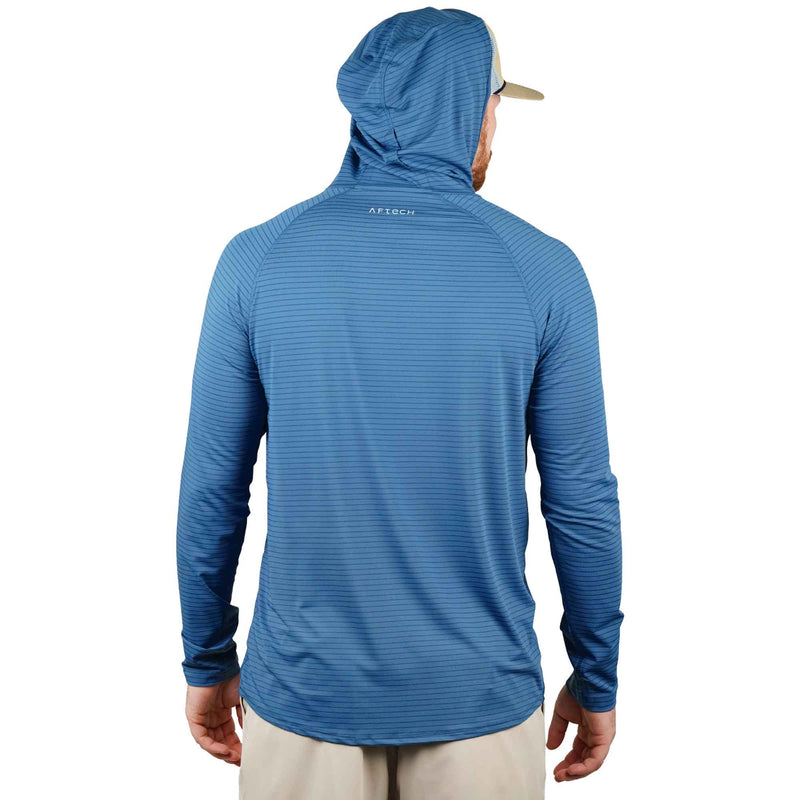 AFTCO Channel Hooded Performance Shirt Air Force Blue / 2XL