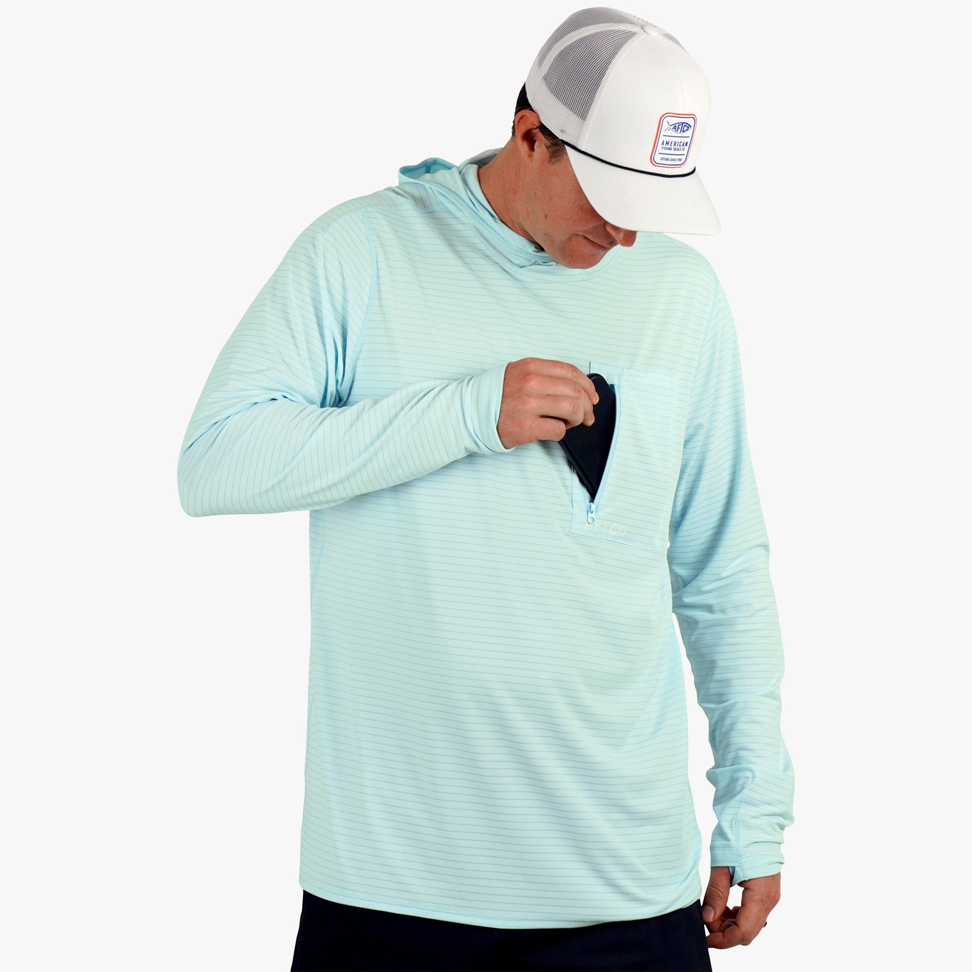 Channel Hooded Performance Shirt – AFTCO