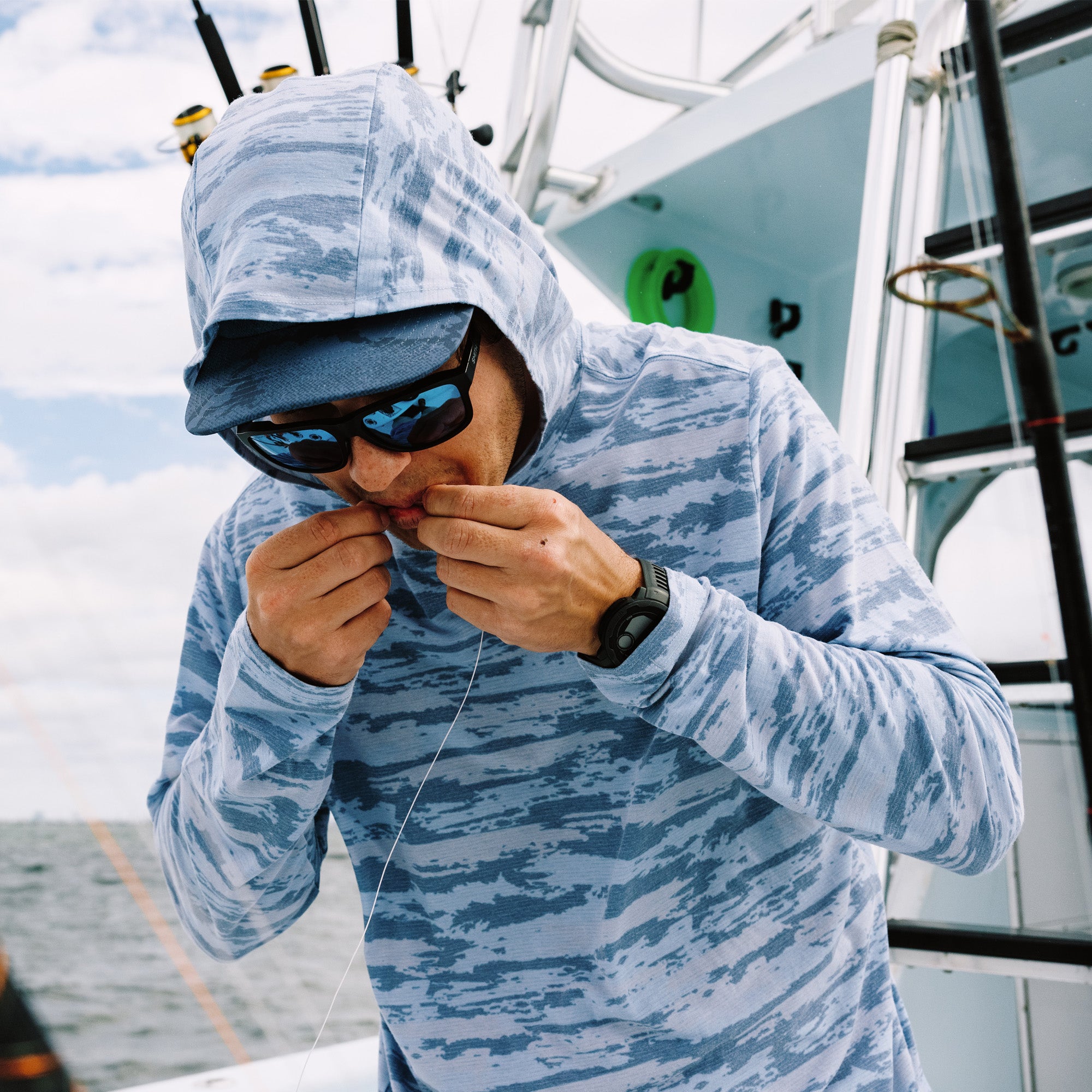 新品 AFTCO DRY HOODIE ドライフーディー Jason Christie's Hooded LS Bass Fishing Performance Shirt | AFTCO