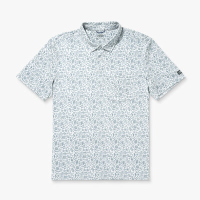 Qualifier Printed Performance Polo Shirt | Quiet Tide