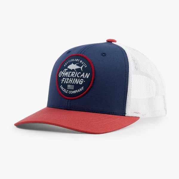 ウェア ZEBCO TRUCKER HAT Vintage Zebco Fishing Patch Blue Mesh Trucker Hat SnapBack
