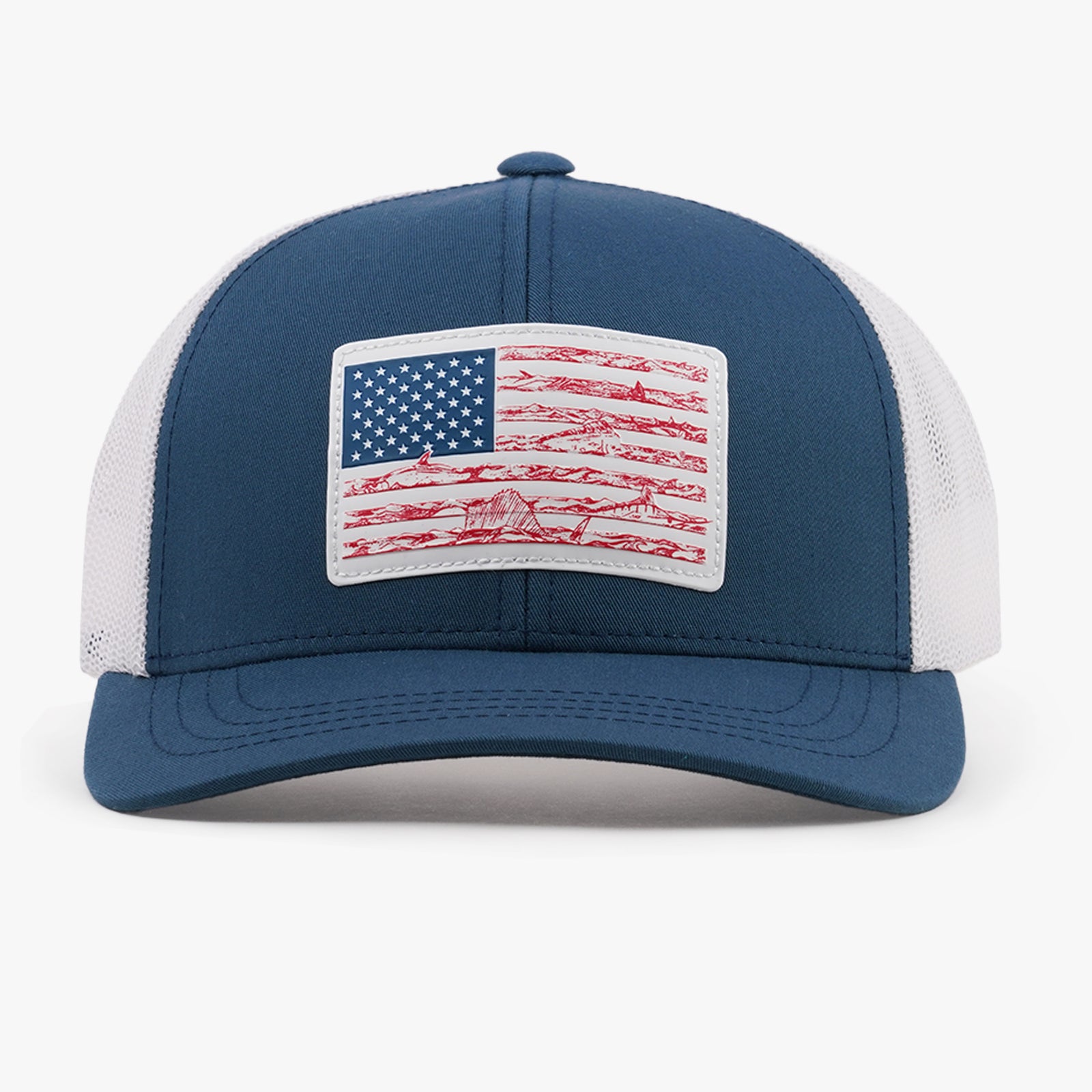 AFTCO Navy Wavy Trucker Hat