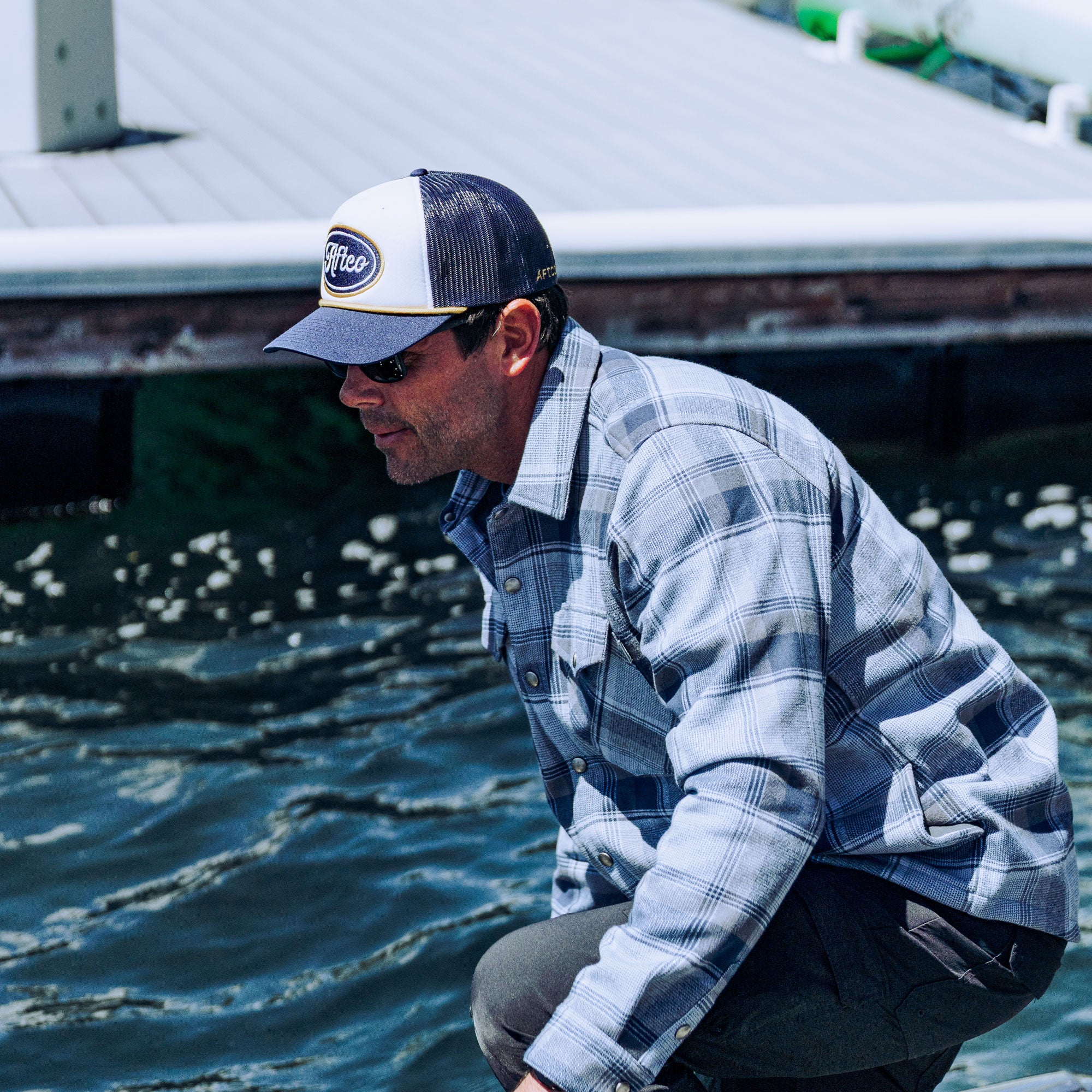 Powerboat Trucker Fishing Snapback Hat | AFTCO