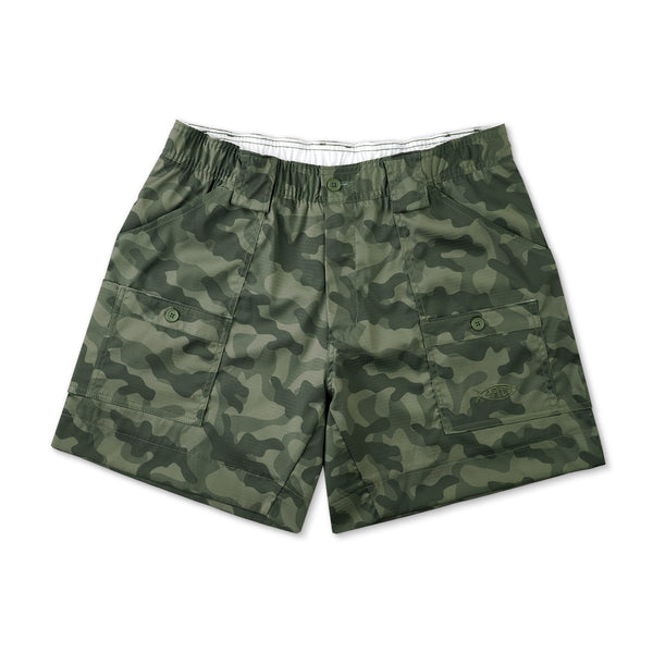 AFTCO Camo Original Fishing Shorts for Men - Green OG Camo - 34
