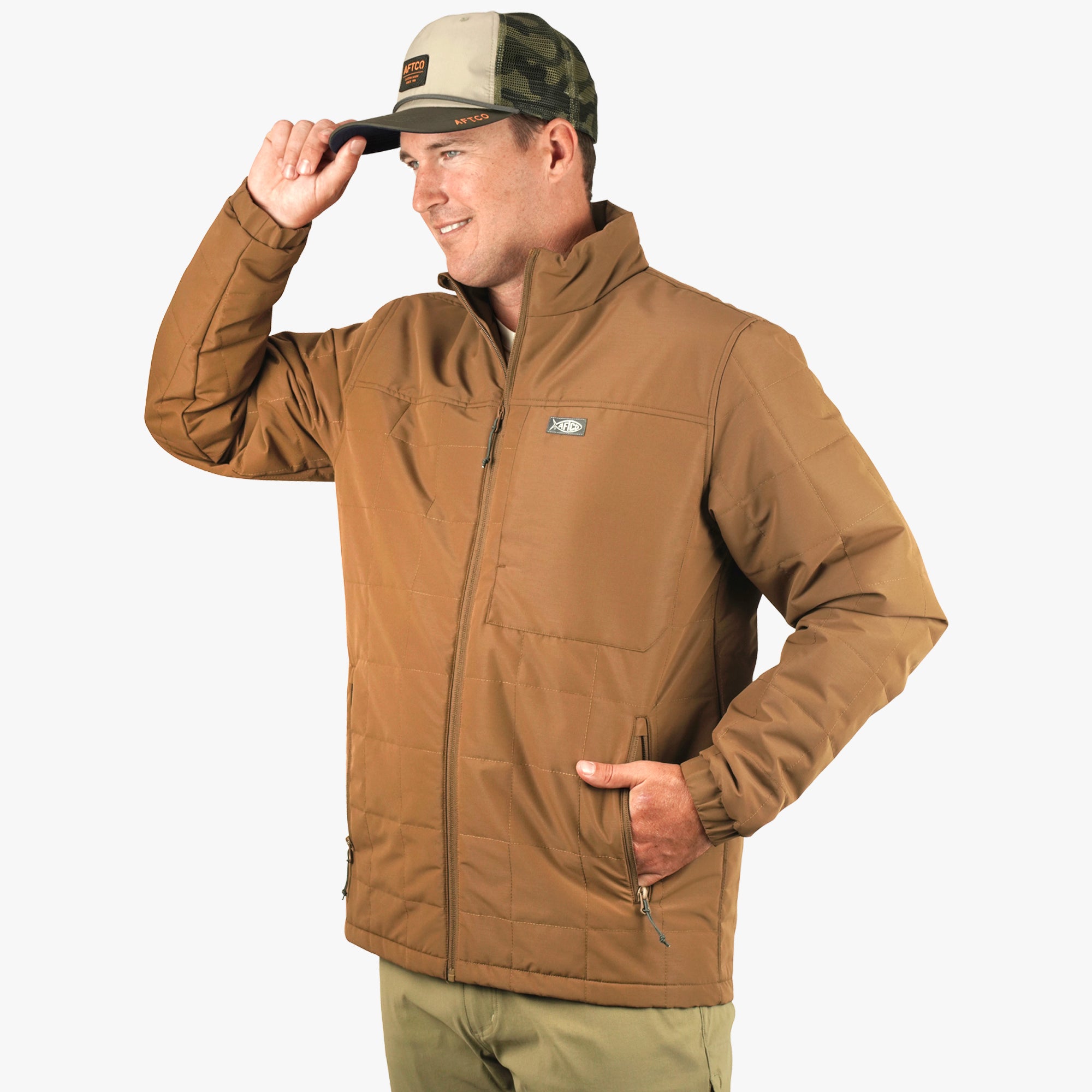 Crosswind Insulated Fishing Puffer Jacket | AFTCO