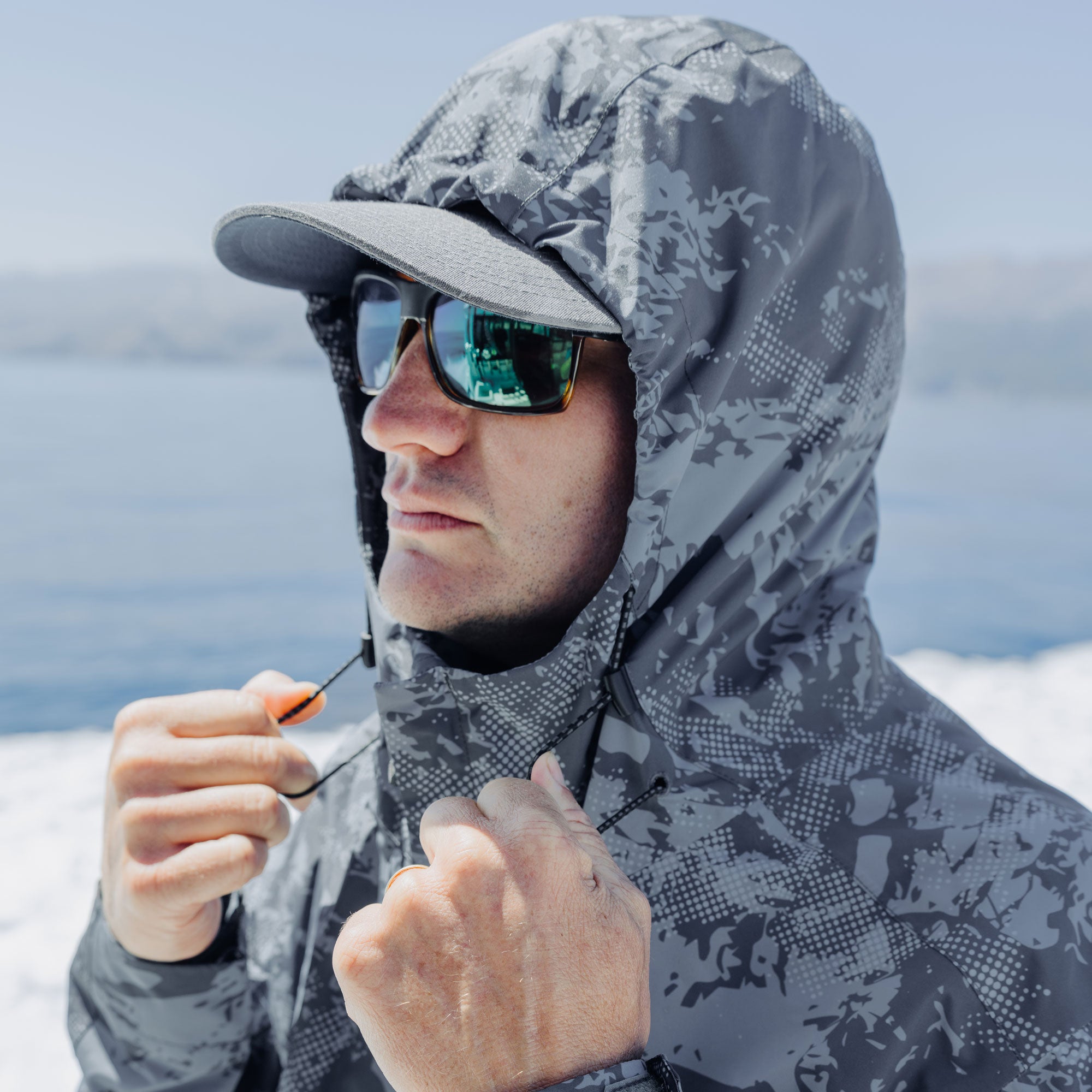 Crossing Printed Camo Fishing Jacket | AFTCO