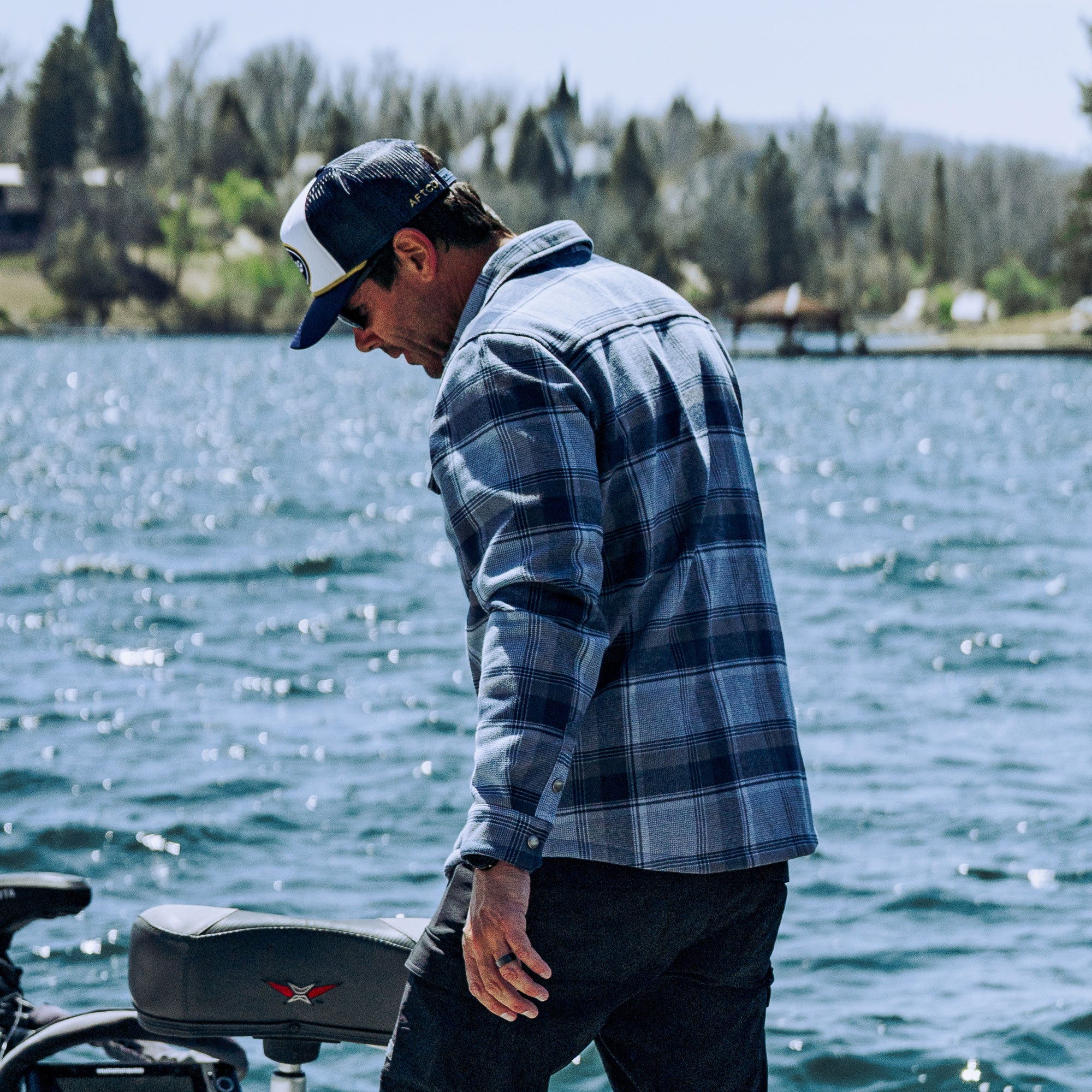 Stout Button Up Flannel Shacket | AFTCO