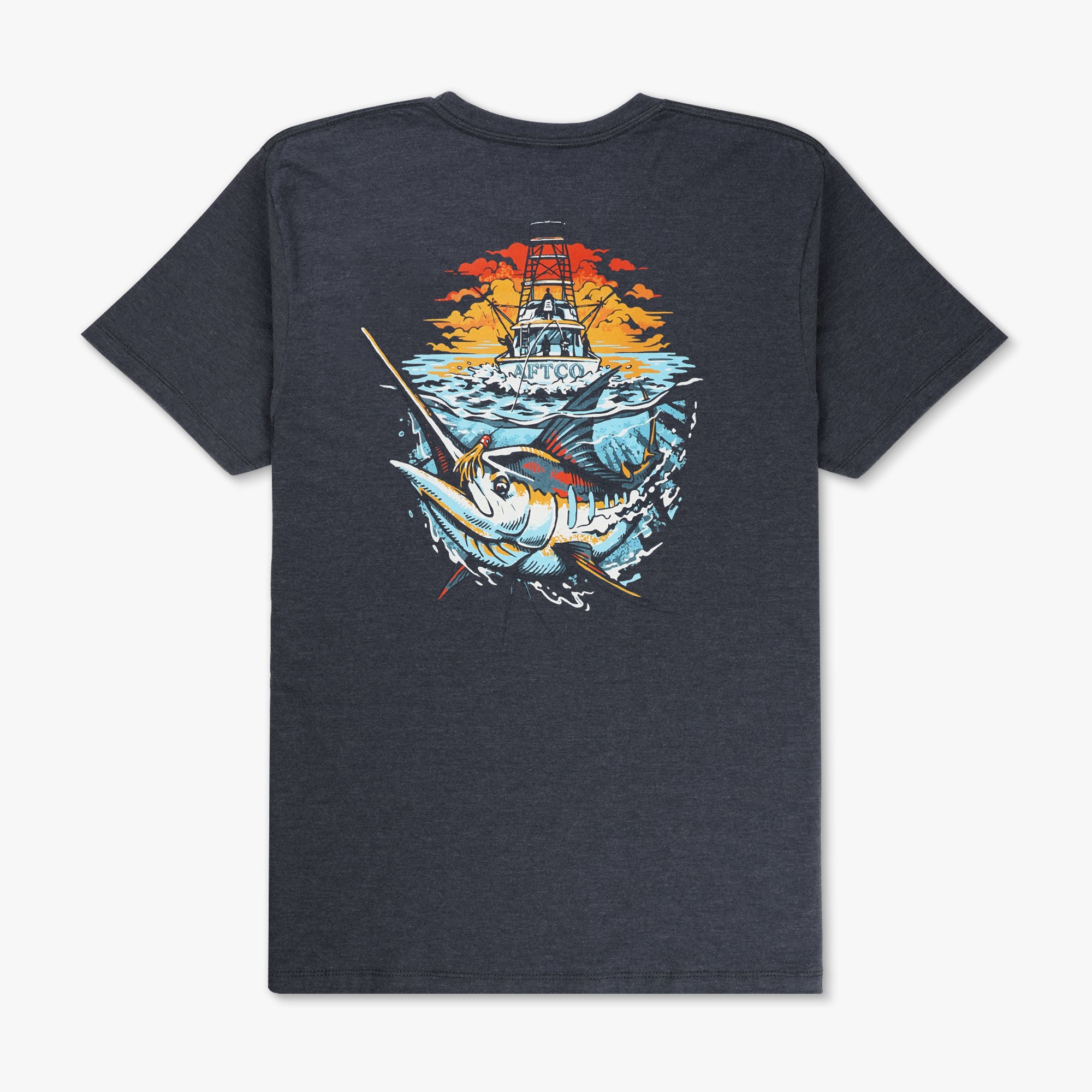 ◆SATUR◆ Sailing Graphic Short Sleeve T-Shirt Resort Charco Nautica Sailing Graphic T-Shirt | Nautica