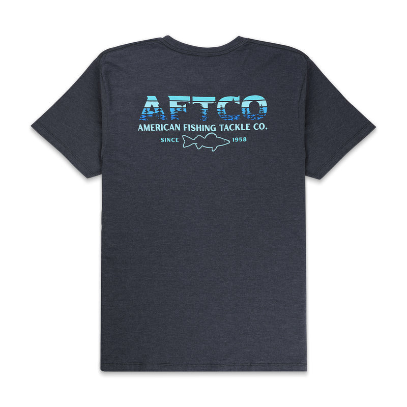 AFTCO Men's Sunset Views SS T-Shirt - Midnight Heather - L