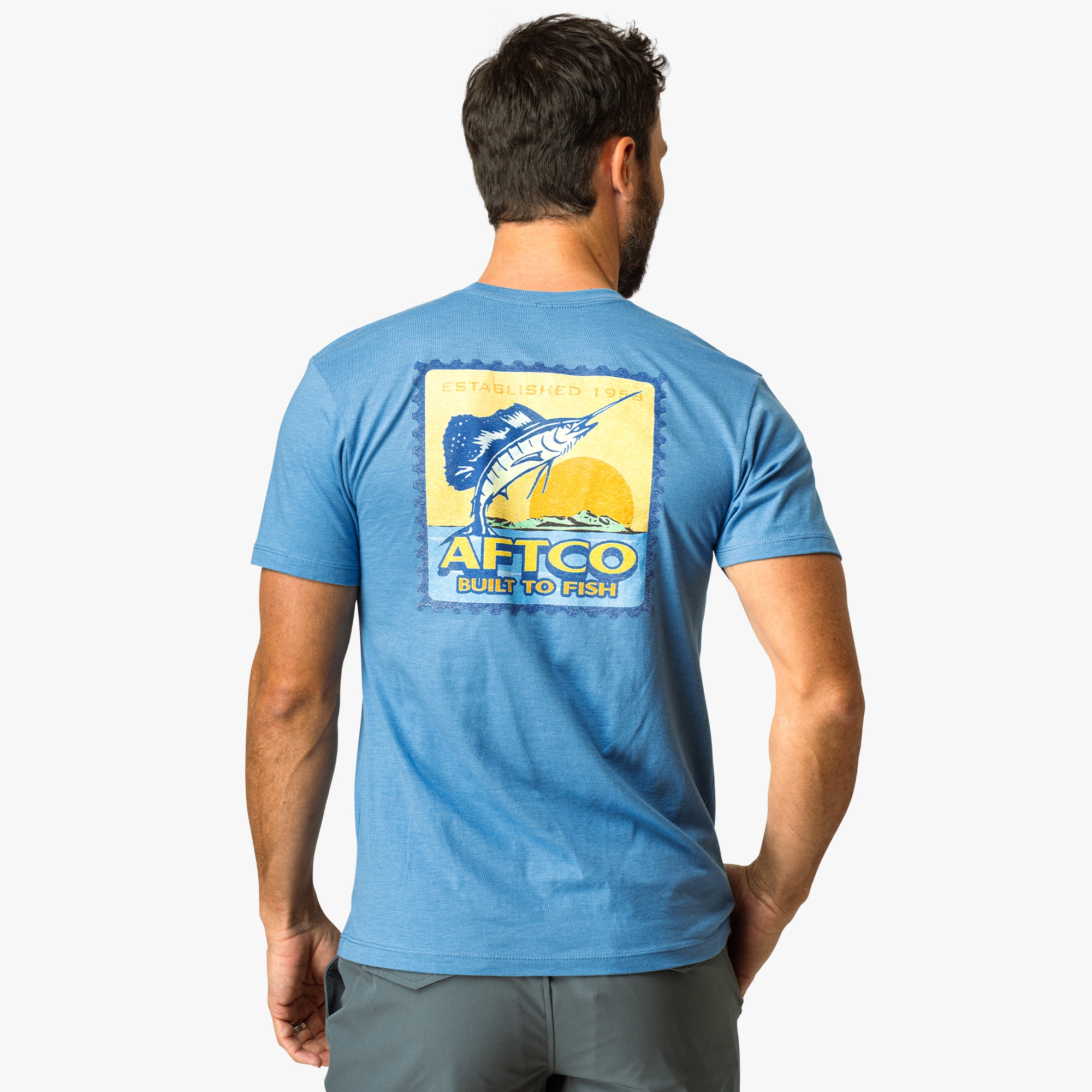 Greetings Short Sleeve Men's Fishing T-Shirt | AFTCO