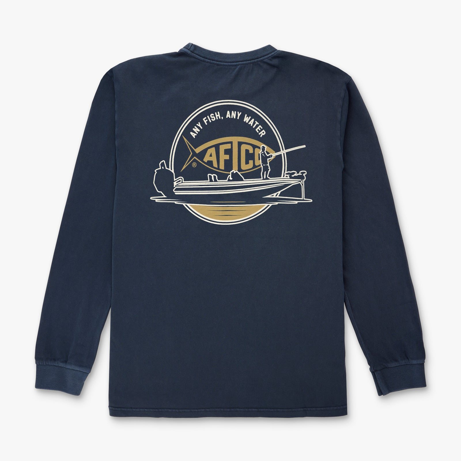 Chemise De Pêche AFTCO Manches Longues Homme XL - Bleu, Technique Et Respirante - Occasion