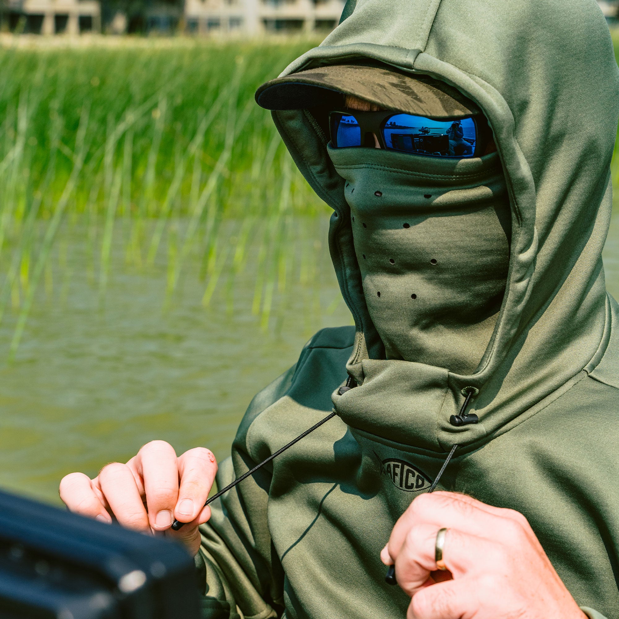 Reaper Hoodie: technical fishing sweatshirt by AFTCO