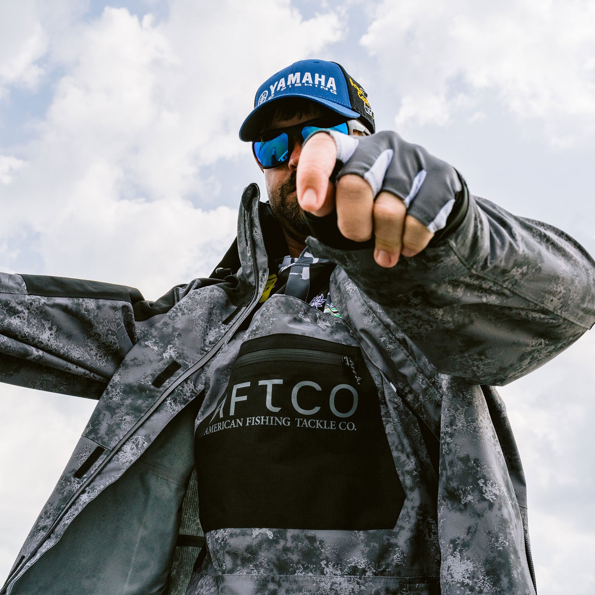 ジャケット・アウター WASHED FINX GRADATION DYED BIG BLOUZON Classic men's long-sleeved zipped jacket with 